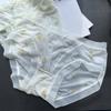 Ladies Spring and Summer Lovely Print Nude Feel Comfortable Mesh Yarns Pastoral Style Underwear