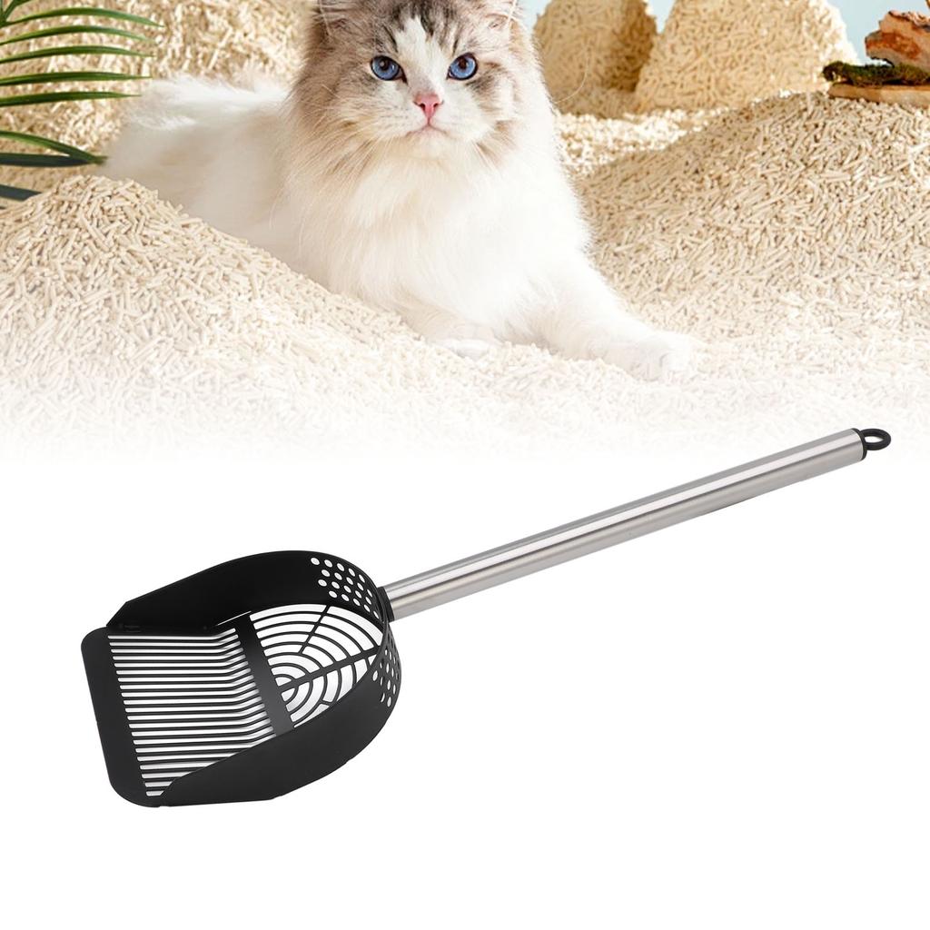 Cat Litter Scoop Stainless Steel Handle Half Round Shovel Pet Sand Sifter Poop Scooper for Beaches Pet Cat Litter Boxes