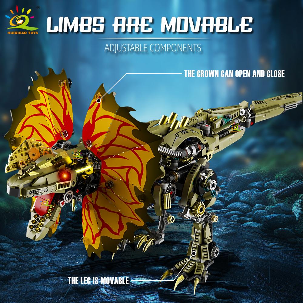 Moc Mechanical Double Crown Dragon Model Building Block Animal Series Bricks Assembly Toy For Children Home Desk Decor.