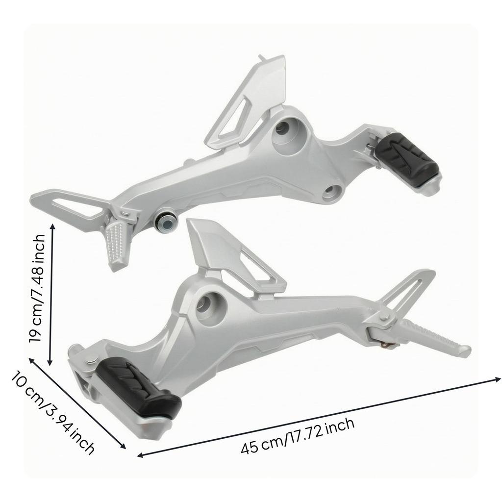 Foot Peg Assembly Lightweight Motorcycle Footrest with Brackets Textured