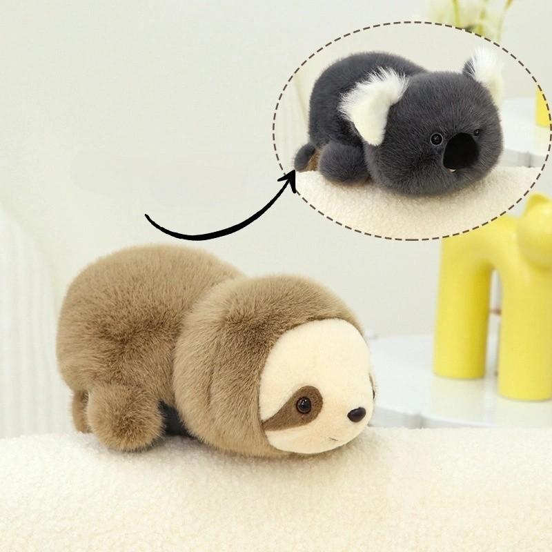 Adorable Reversible Panda Plush Toy Transforming Into Cute Panda Doll For Kids Gifts