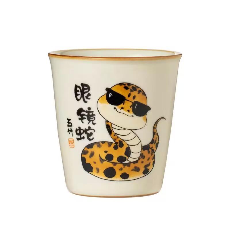 Ru Kiln Cobra Instant Cup Household High-End Exquisite Master Cup Large-Capacity Tea Cup Drinking Tea Cup Tea Cup