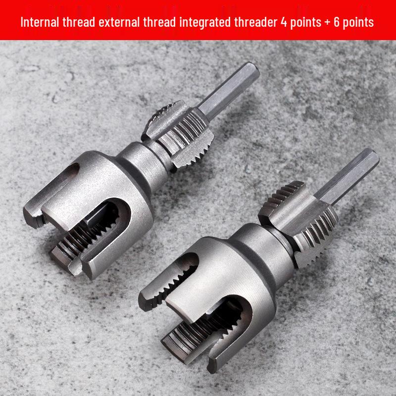 Dane Pipe Threader: Integrated Inner & Outer PPR Hot Melt Pipe Tapping Set (1/2'' & 3/4'')