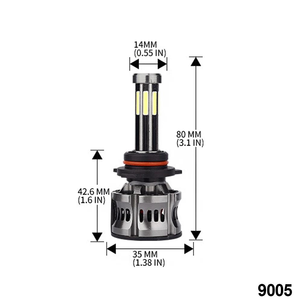 

2 шт. 8-ми сторонняя светодиодная лампа 12 В H8 H11 H7 20000 лм HB3 9005 HB4 H1 H3 H4 светодиодная лампа для фар Canbus 100 Вт 3D 360 градусов супер автоматическая лампа 2PCS