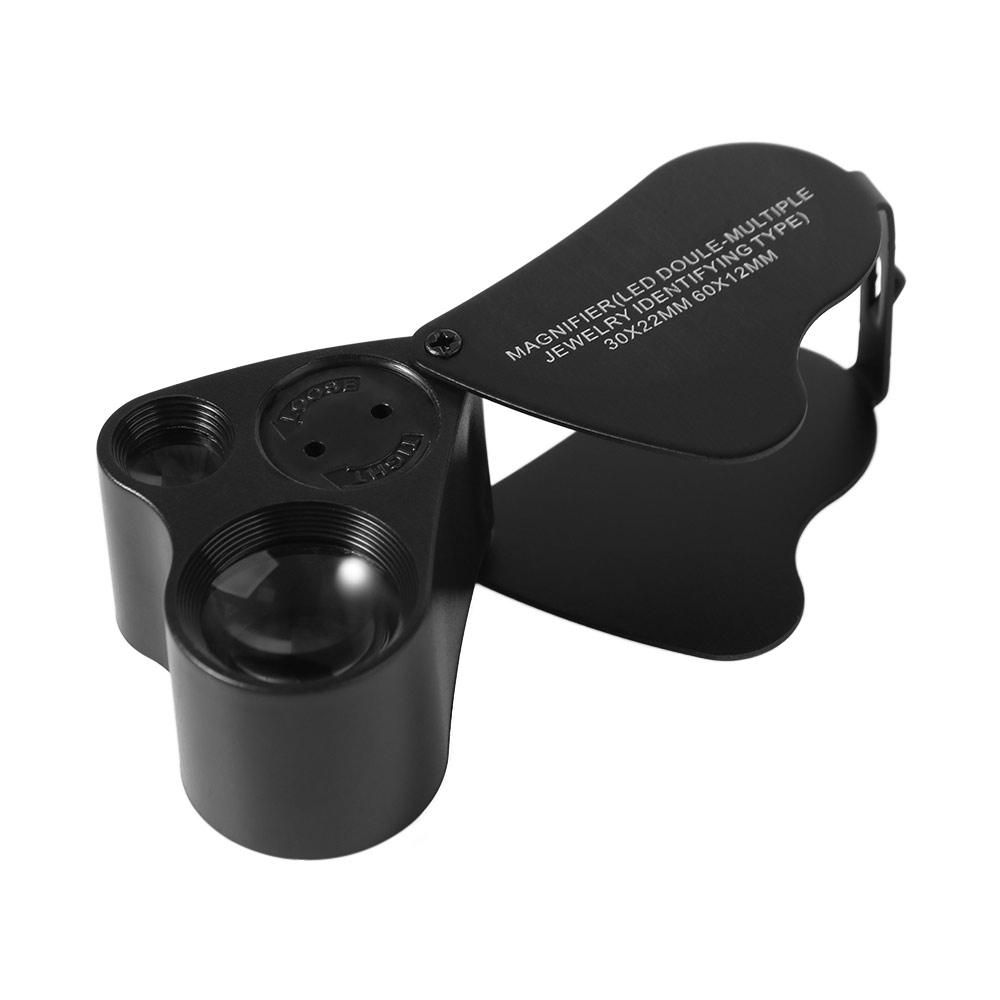Adjustable Lighting Foldable Jewelry Magnifier Handheld Magnifier  for Jewelry Inspection