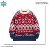 Pull en maille de Noël pour homme Andre Custom Bonhomme de neige Col rond Manches longues Automne Hiver