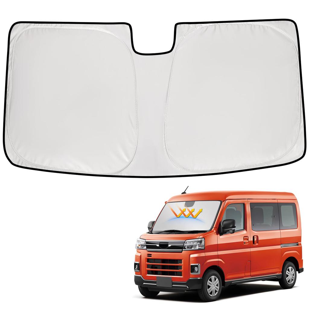 ZATOOTO Sunshade for Daihatsu Hijet Cargo and Atrai UV No Suction Cups Light Heat UV Protection Light Model QD119 (S700V/S710V) - Protection,