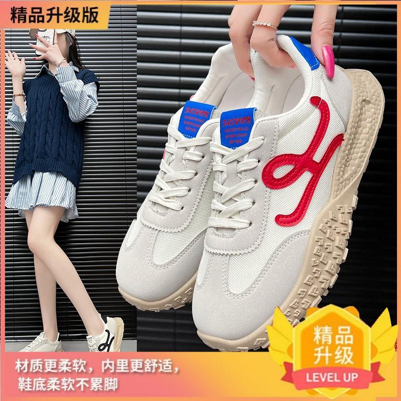 Thick-soled dad shoes women's 2025 spring and summer new trend breathable and heightened Forrest Gump shoes lightweight soft-soled casual sports shoes