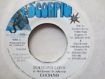 7inch Record LUCIANO - Diamond Love NONE Black Scorpio 2004 Jamaica Reggae, Ska & Dub Used
