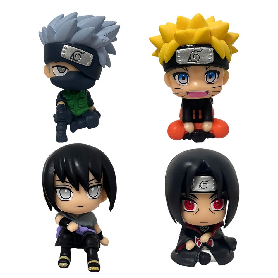 7-9Cm Naruto Anime Figure Uzumaki Naruto Kakashi Uchiha Sasuke Itachi Cute Toys Q Figurals Pvc Model Children Christmas Gift