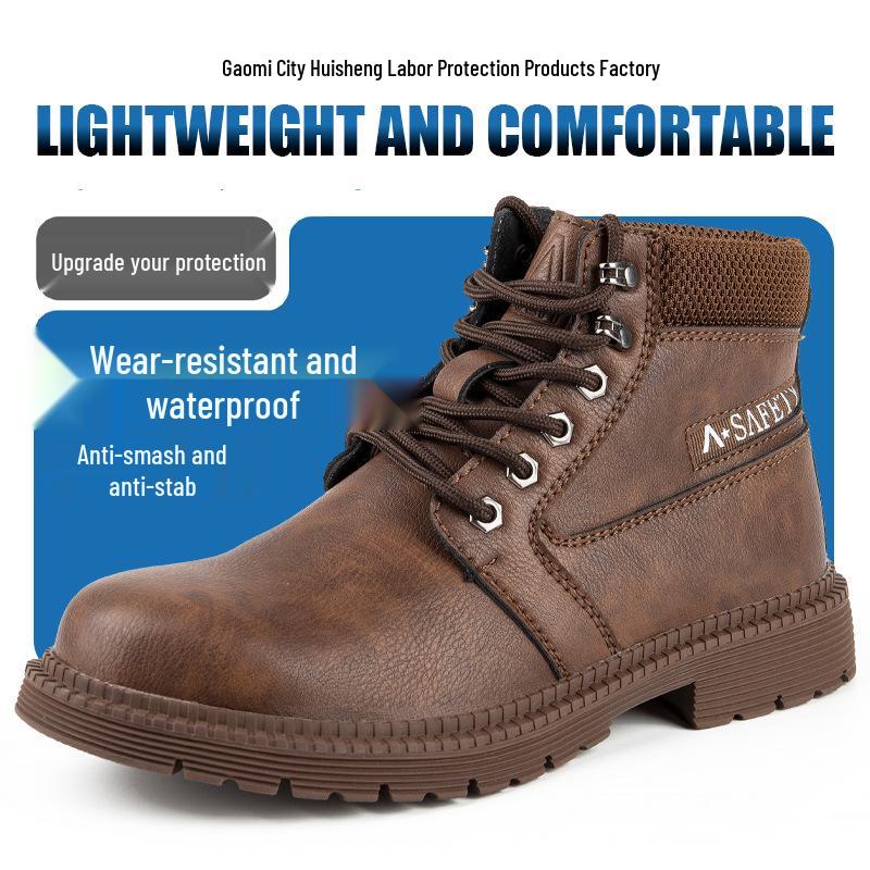 

Высокие защитные ботинки из микрофибры - Водоотталкивающие, Износостойкие, Ударопрочные, Устойчивые к проколам, Удобные для длительной носки. HS813-Brown;43