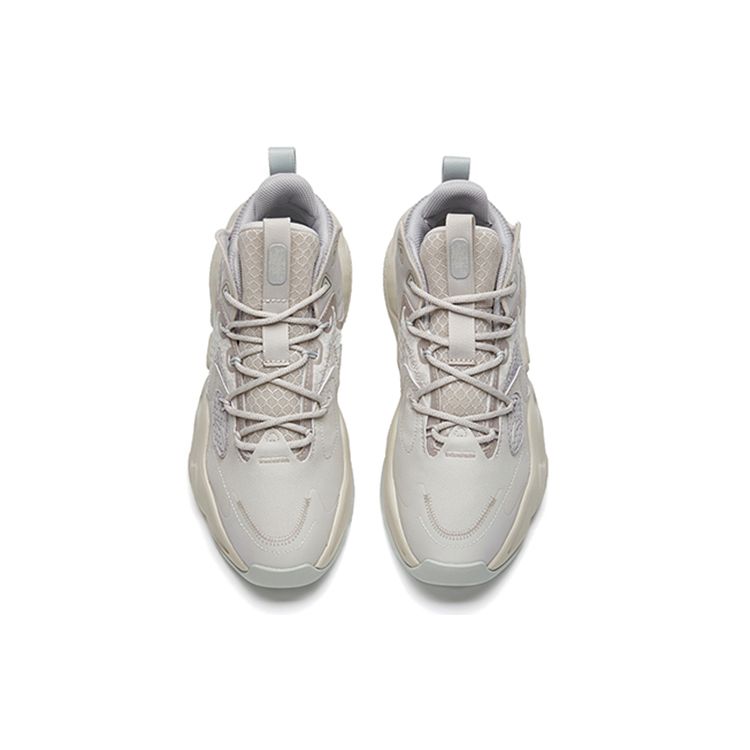 Anta Weifeng 2 Comfortable Versatile Shock Absorbing Non-Slip Wear-Resistant Mid-Top Dad Shoes Men Sneaker Gray 112148080-1