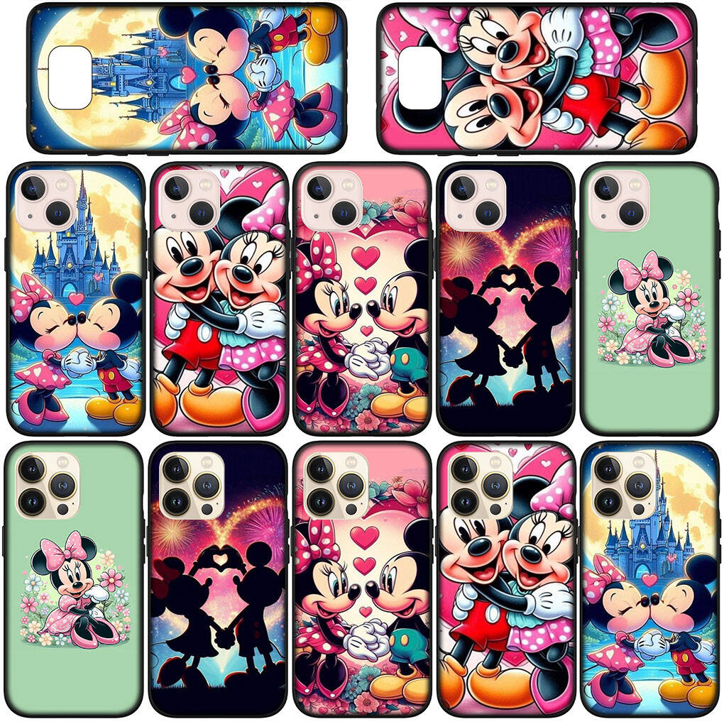 Phone Case for iPhone 17 16 15 Plus Huawei P30 P20 Lite Redmi Note 14 12 11 13 Pro Max OPPO A60 A80 A40 A18 A38 A54 A16 Mickey Mouse Pink Minnie Cover