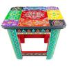 25.4 Cm Painted Wooden Stool Cum Side Table