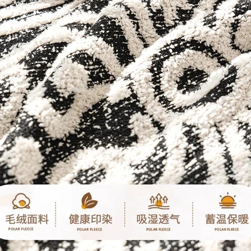 Nordic Tassel Throw Blanket Geometry Cotton Sofa Cover Towel Anti-cat Scratch Protection Covers Sofa Blanket Carpet Four Seasons