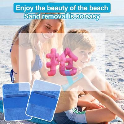 Neuer Sandentferner für den Strand Strand-Sandbeutel Puderbeutel Sandentfernungsbürste Sandentfernerbürste Strandurlaub Camping-Essentials