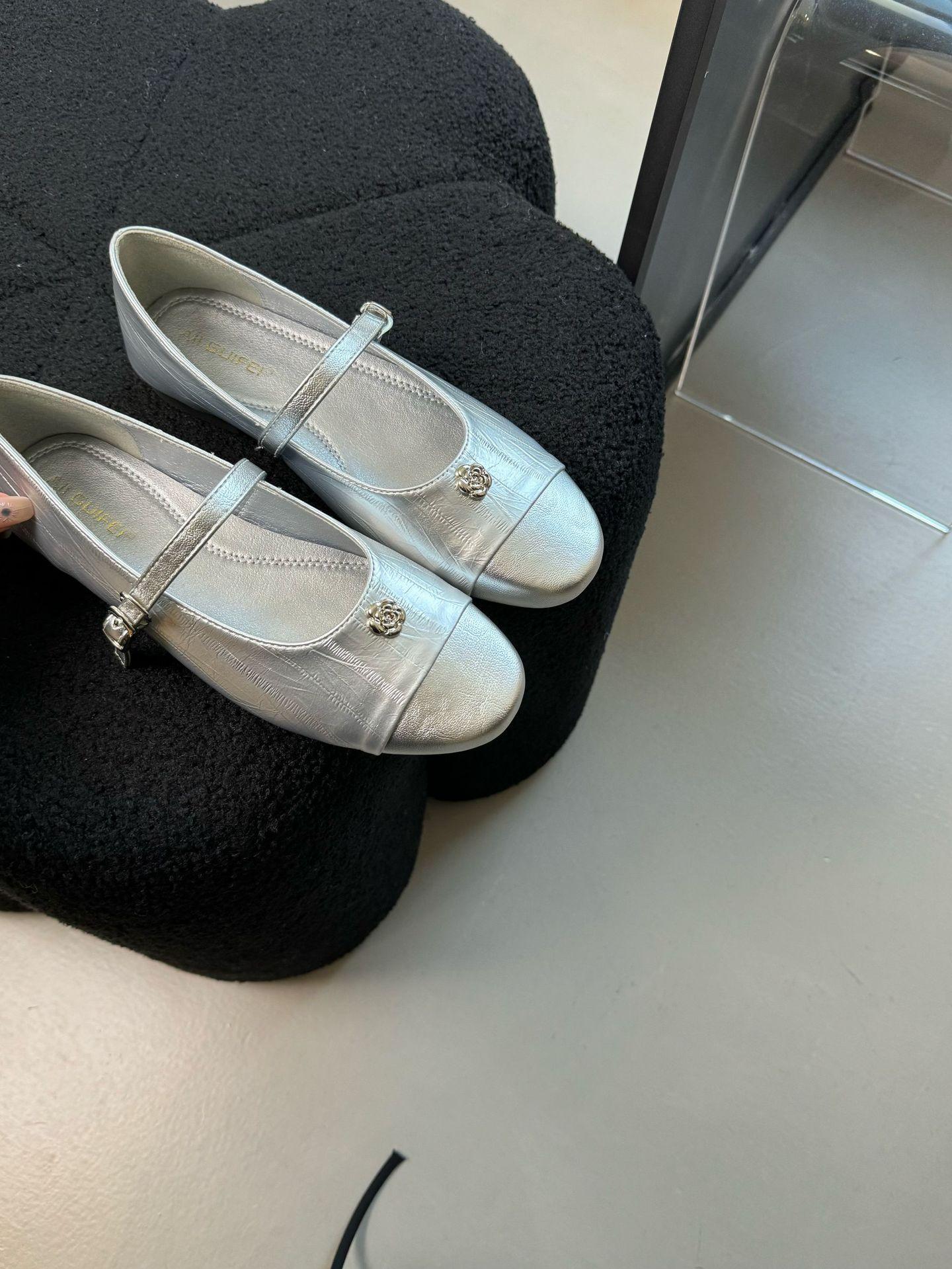 Women s Round Toe Flat Ankle Strap French Style for Dresses Pumps - Fashionable Footwear 35