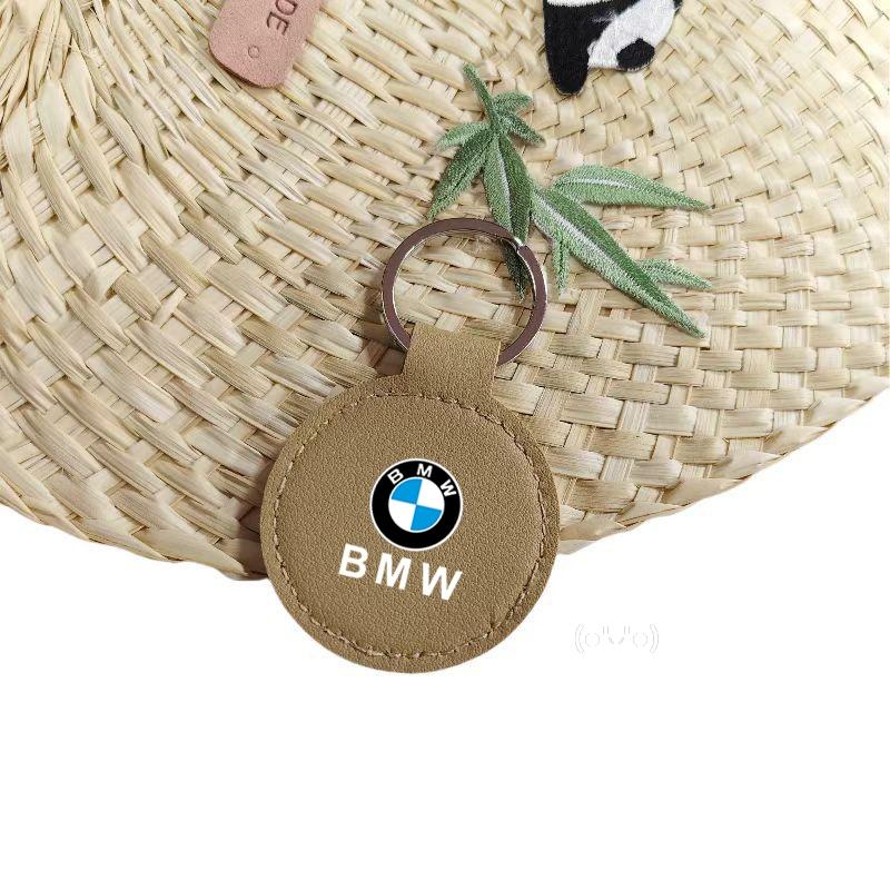 Leather Car Badge Keychain Keyring Styling Key Ring Pendan Gifts For BMW M 1 2 3 4 5 7 Series X6 X7 F10 F30 E46 E60 Car Sticker npdf01