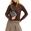 Coach 17 Brand Logo Sheepskin Shoulder Bag Small Women Shoulder Bag Gray CDB69-IMSLA