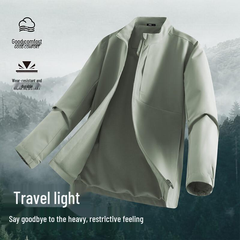 Jeep Men's Spring/Autumn Casual Stand-Collar Bomber Jacket