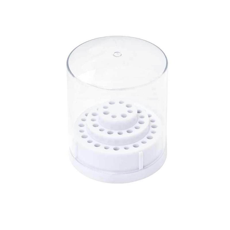 48 Hole Nail Drill Bit Holder Storage Case For Manicure Tools ABS Organizer Box