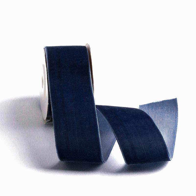 Eco-Friendly 38mm Single-Sided Flocked Velvet Ribbon Spool for Gift Wrapping DIY Bows Hair Accessories Birthday Cake Box Bands