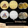 Bunte Geburtstagstorte Gedenkmünze Medaille - Kreatives Geschenk für Alles Gute zum Geburtstag