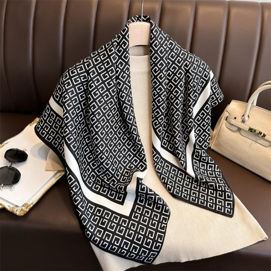 90 cm Reise-Sonnenschutz, vielseitiger großer quadratischer Schal, Schal, Kopftuch, Nackenschutz, Schal-Dekoration für alle Jahreszeiten