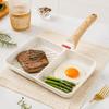 Temperature Sensing Breakfast Skillet Maifan Stone Coating Steak Frying Pan  Breakfast
