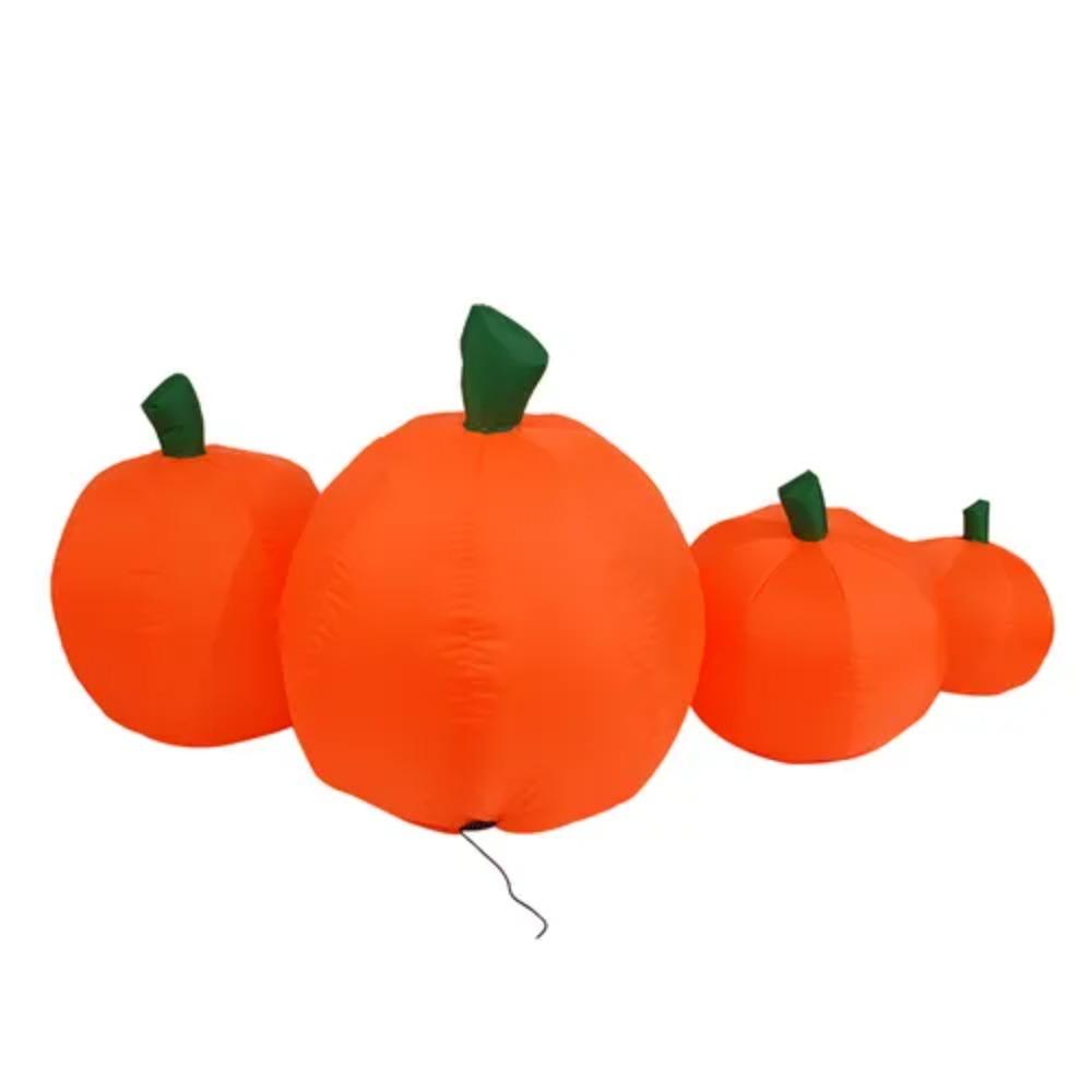 Cloth 7pcs Inflatable Halloween Pumpkin Conjoined Halloween Decoration  Thanksgiving