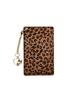 BADGIGI CALF keyring CARD WALLET, REOPARD BROWN