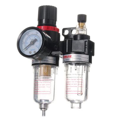 G1/4" Inline-Luftkompressor-Filterregler Manometerfalle Öl-Wasser-Filter Luftabscheider Druckregler Airbrush-Kompressor