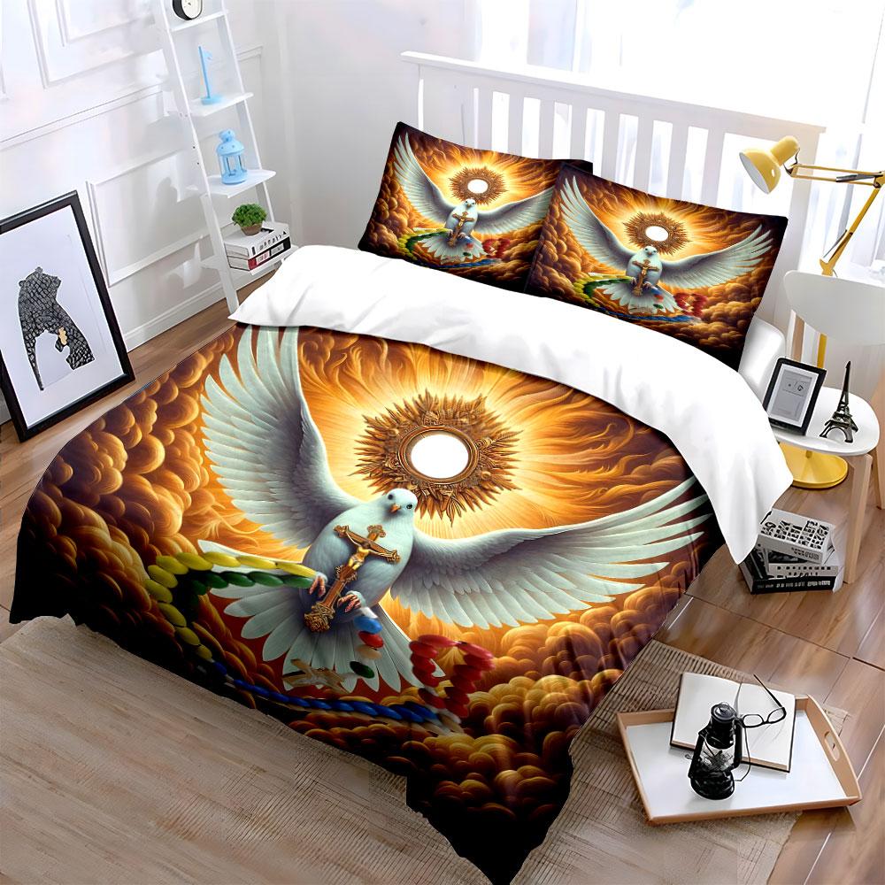 Heavenly Dove's Radiant Embrace. Bedding Sets Duvet Covers Pillowcases(1* Duvet Cover 2* Pillowcases Without Duvet Insert)