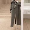 Women's Popular Off-White Mid-Length Wool Coat - Autumn/Winter Korean Style 2023.