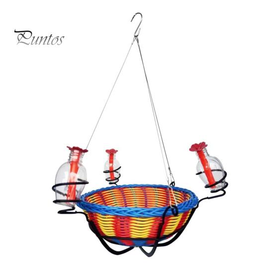 

Кормушка для колибри Креативный дизайн из ротанга Большая вместимость Легко наполнять Простая установка Подвесная кормушка для колибри с водой разноцветный