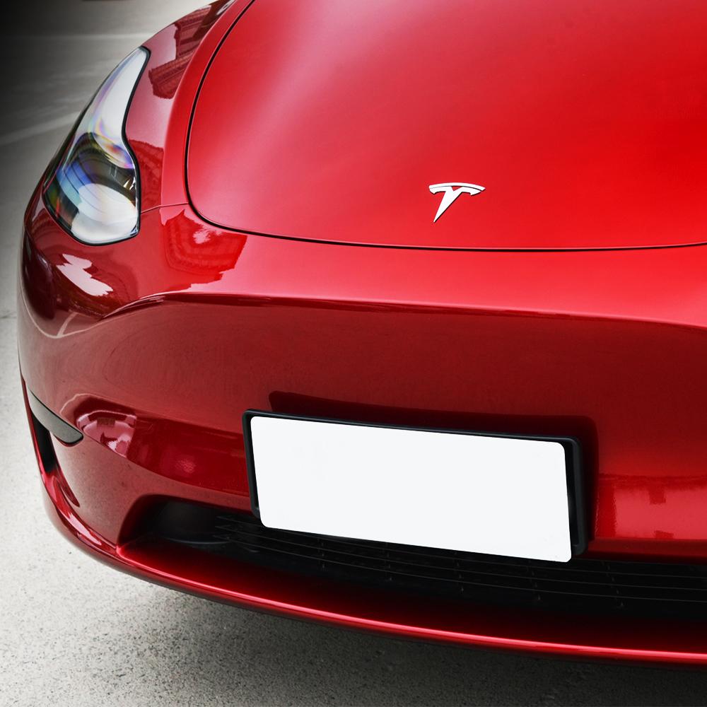 AME1 Car Front Grill Badge Auto Hood Trunk Emblem Sticker Auto Accessories For Tesla Model 3 Y S X 2017-2023 Roadster SpaceX Coil Mod