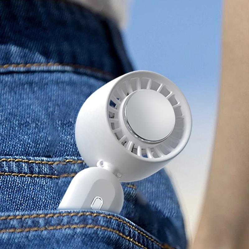 Plastic Mini Foldable Fan Rechargeable Bladeless Handheld Fan Cooling Electric Fan 3 Speed Adjustment for Outdoor Travel