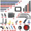 ASTEM 413PCS Plus Technik Teile Rückziehmotor Achsstifte Ersatz Bausteinteile Normale Größe mechanische Teile umfassen Steine, Buchsen und