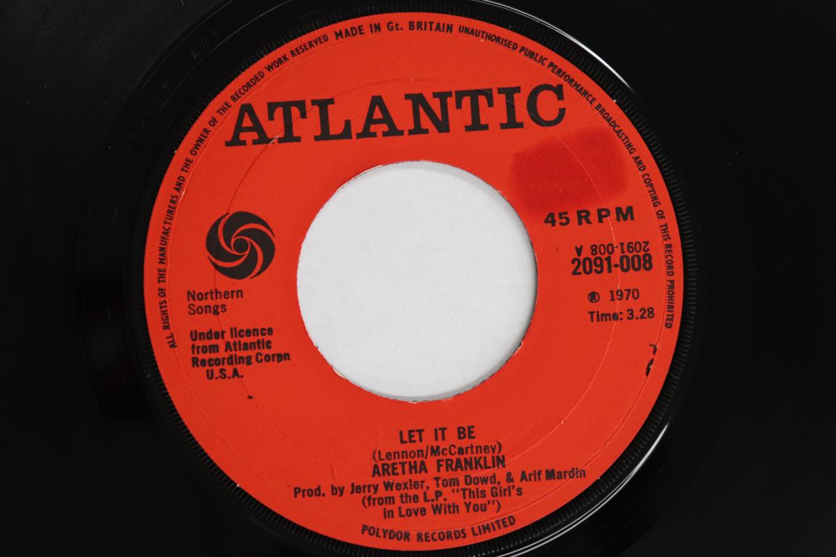 

7inch Record ARETHA FRANKLIN - Let It Be 2091008 ATLANTIC 1970 UK Soul/Funk Used