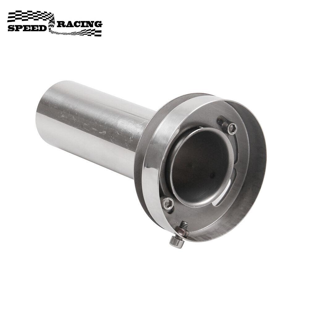 4.5 Inch Stainless Steel Round Exhaust Muffler Tip Removable Silencer Silver серебряный