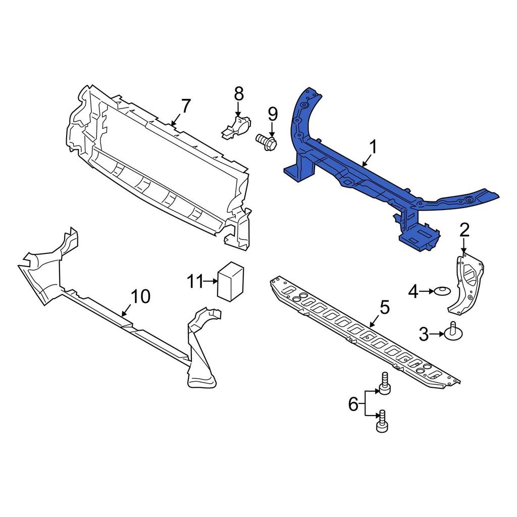 Land Rover Range Rover Evoque Front Radiator Bracket LR084610.