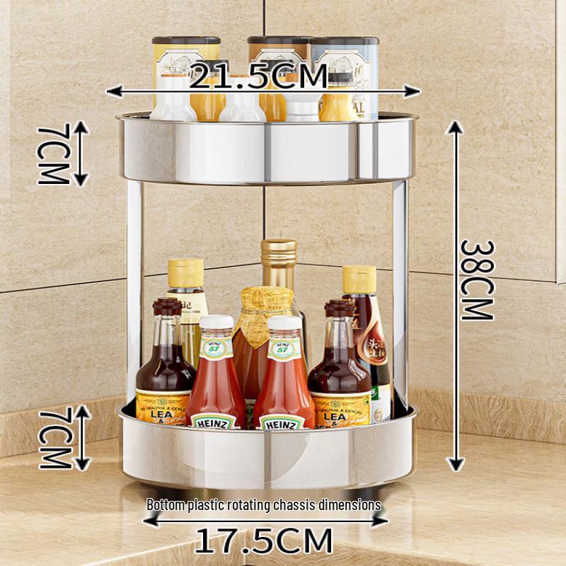 Stainless Steel Rotatable Kitchen Storage Rack