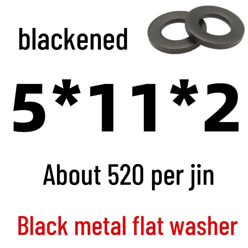 Thickened Black Iron Flat Washer for Screws, Non-standard Round Design