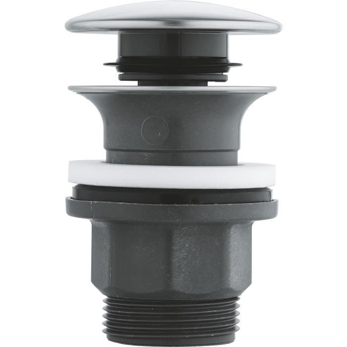 Bonde clic clac - GROHE - Diametre serrage vasque 63 mm - Matiere métal - Chrome - Pour lavabo avec trop-plein