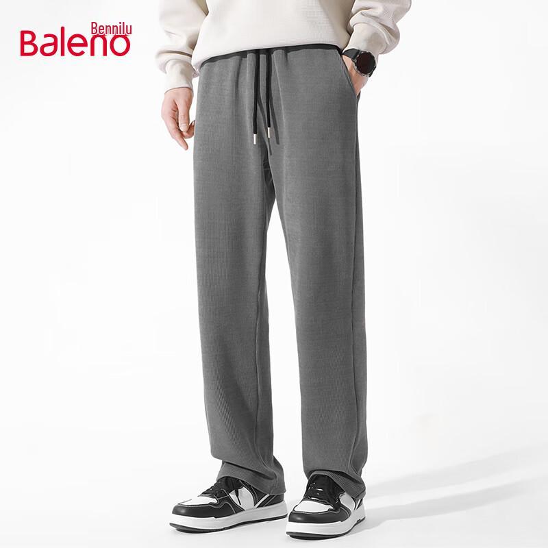 Baleno Men's Winter Fleece-Lined Chenille Straight-Leg Casual Pants