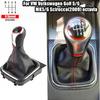 Malcayang 6 Speed Gear Shift Knobs Boot Cover for Golf MK5 MK6 MK7 Scirroco Eos