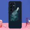 Custodia artistica Wolf Howls per Samsung Galaxy S24 Ultra S23 S22 S21 S20 FE Note 20 S8 S9 S10 Note 10 Plus
