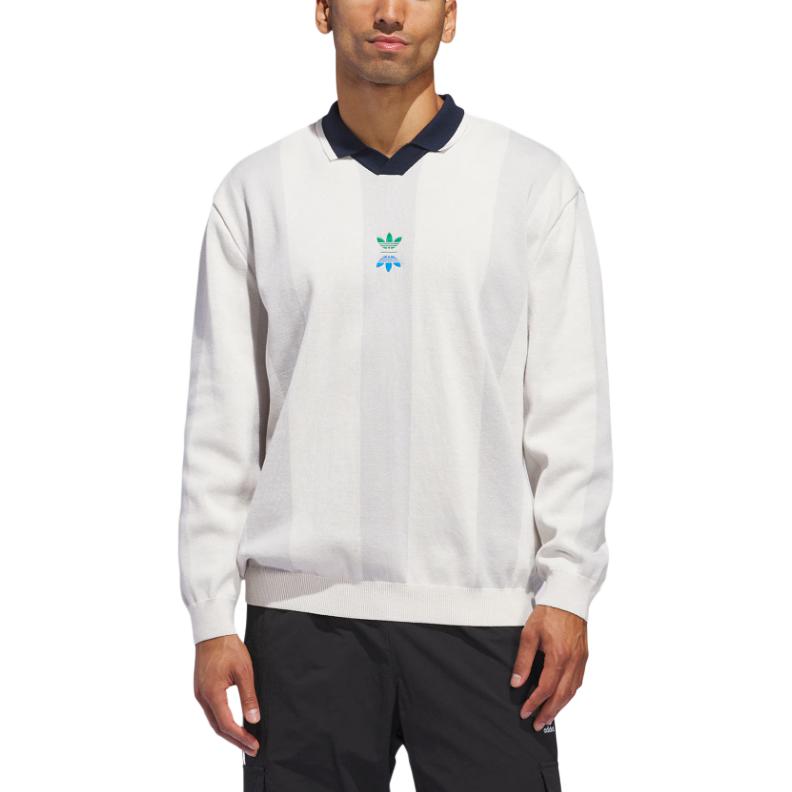 Adidas Originals Ss24 Rolling Links Series Fashion Logo Sports American Long Sleeve Sweatshirt Men Sweatshirt Pink White IW6659