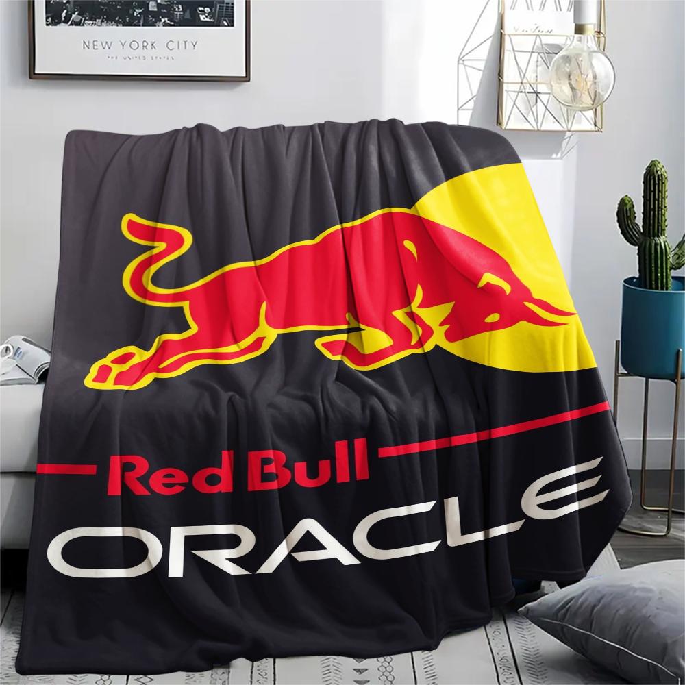 1 Stück Red Bull Racing Aufdruck Flanelldecke, Hohe Qualität, Bequem für alle Jahreszeiten, Heimdekoration, Wärme und Komfort, Perfekt für Weihnachtsgeschenke