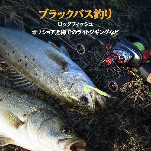 Gomexus CH-TPE24 Double Handle with Knob, 24mm, Compatible with Shimano and Daiwa Baitcasting Reels, Scorpion DC MD, Zillion TW HD, Etc., for Sea Bass